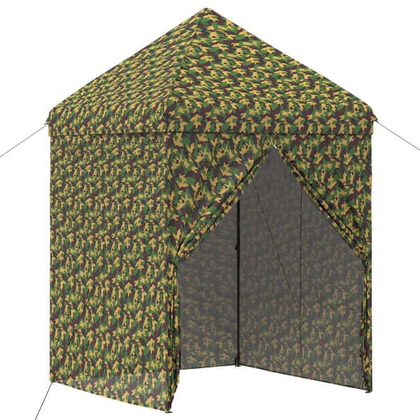 Tält med 4 sidoväggar 2 x 2 m Armémönster