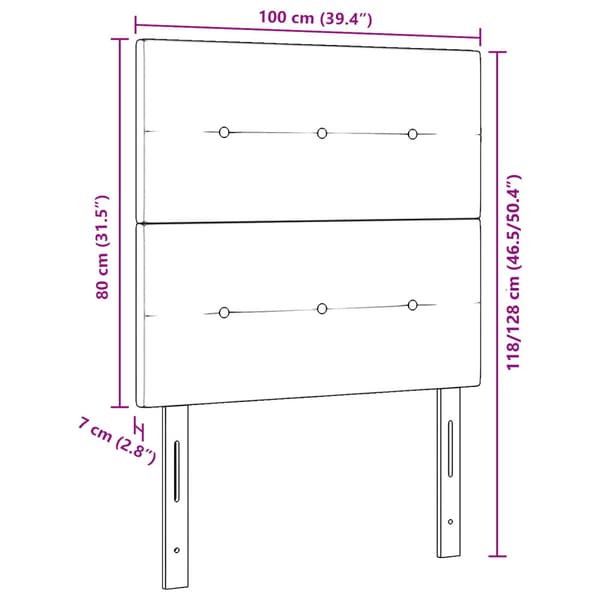 Huvudgavel Mörkgrön 100 cm Sammet