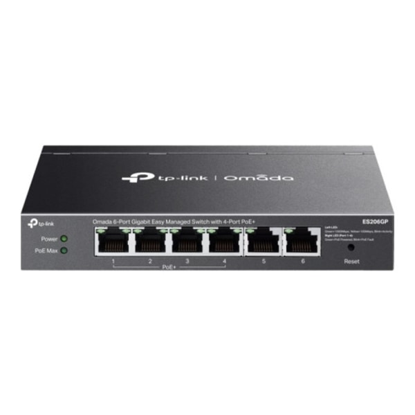 TP-Link Omada ES206GP V1 - switch - 6 portar - Administrerad Svart