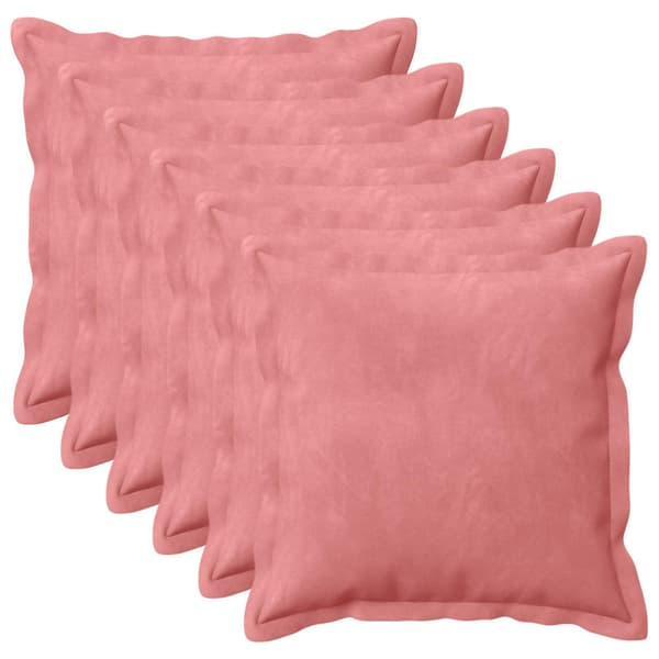 Kuddöverdrag 6 st HOUTEN Rosa 40 x 40 cm Sammet