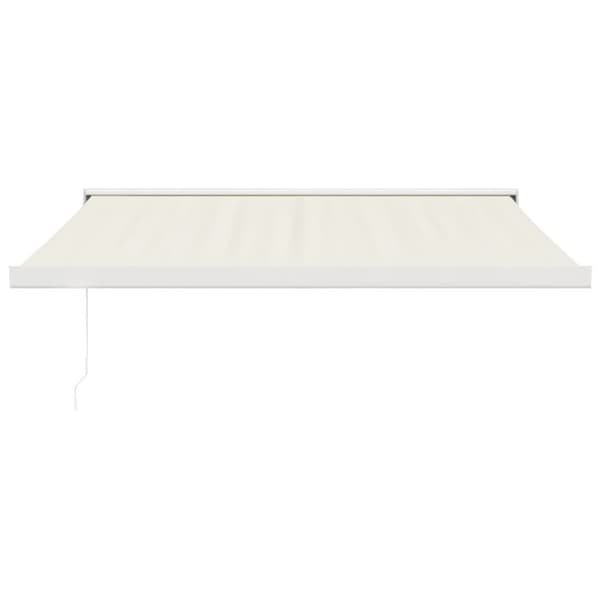 Markis infällbar gräddvit 3,5x2,5 m tyg&aluminium