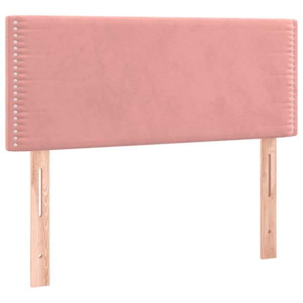 Ramsäng med madrass rosa 100x200 cm sammet