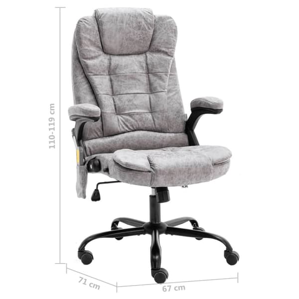 Massagekontorsstol ljusgrå konstmocka