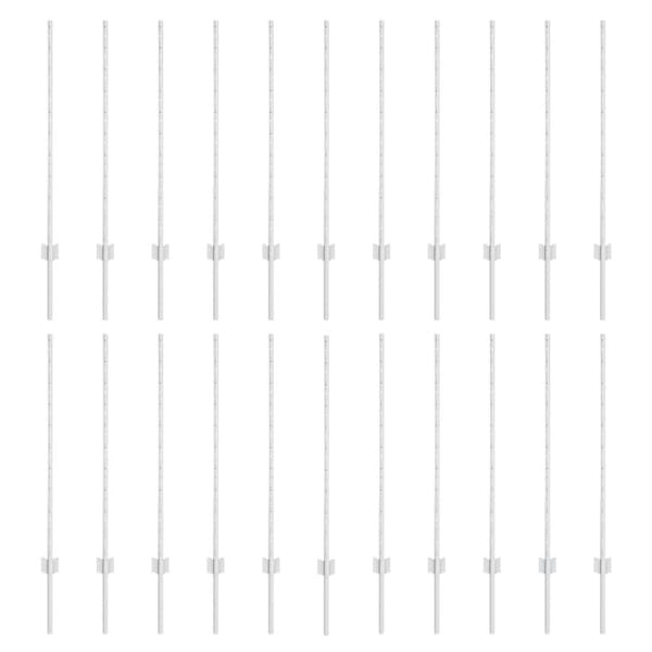 Stängselstolpe 22 pcs Silver 140 cm Stål