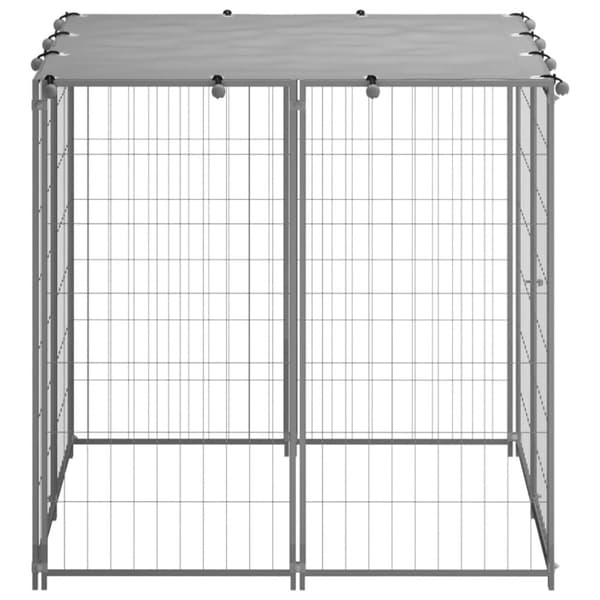 Hundgård silver 110x110x110 cm stål