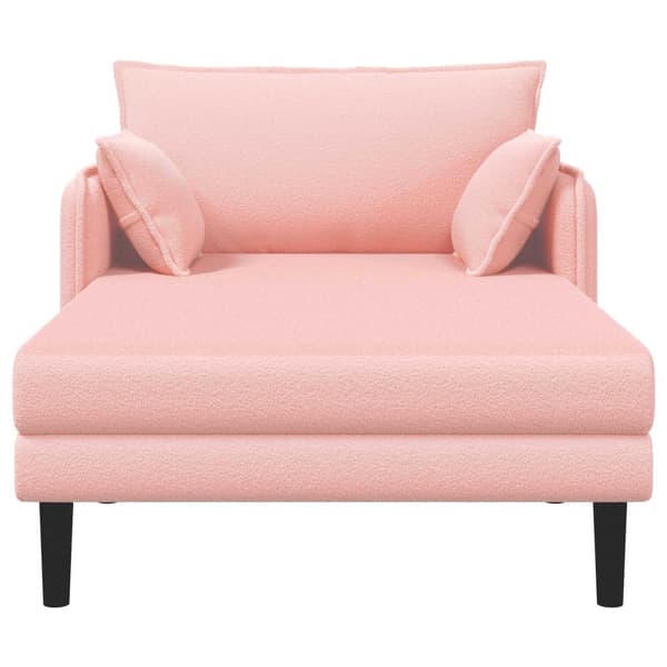 Stor schäslong Rosa Bouclé