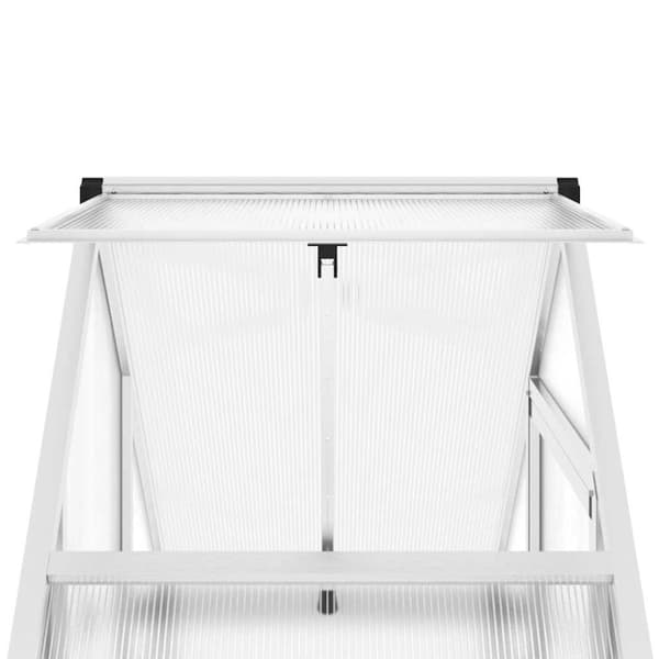 Växthus med ram silver 169x58x195 cm aluminium
