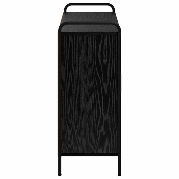 Sideboard Svart ek 97 x 33 x 81 cm Konstruerat trä