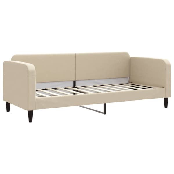 Dagbädd utdragbar gräddvit 80x200 cm tyg