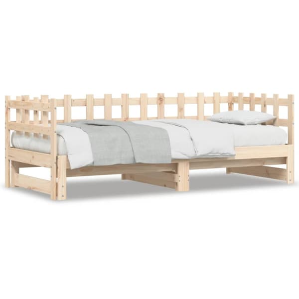 Utdragbar dagbädd 2x(90x200) cm massiv furu
