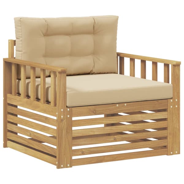 Utomhussoffa Polyester Vit och beige