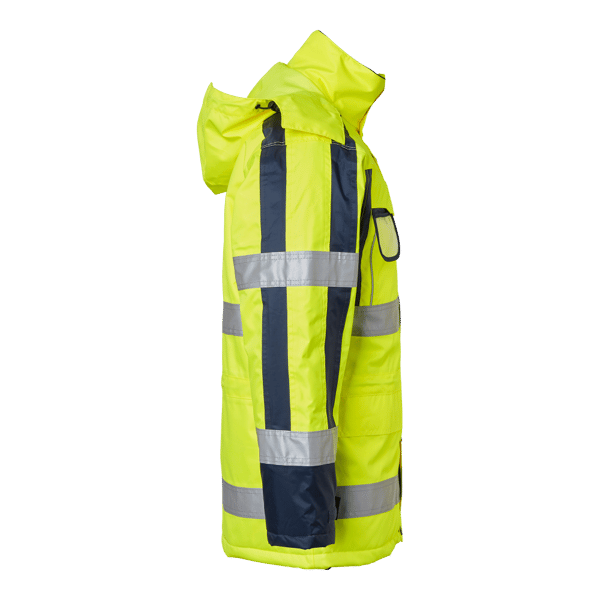 6317 Parka Fluorescent yellow/navy Unisex