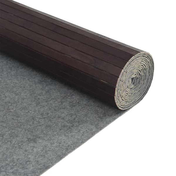 Rumsavdelare mörkbrun bredd 600 cm höjd 165 cm bambu