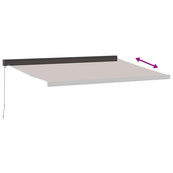 Markis manuellt infällbar 400x300 cm brun
