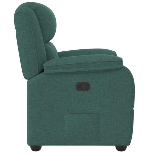 Reclinerfåtölj mörkgrön tyg