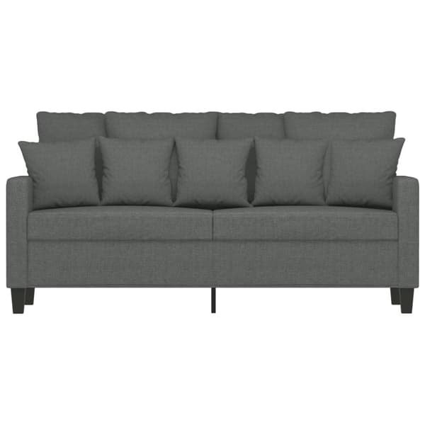 Soffa 2-sits mörkgrå 140 cm tyg
