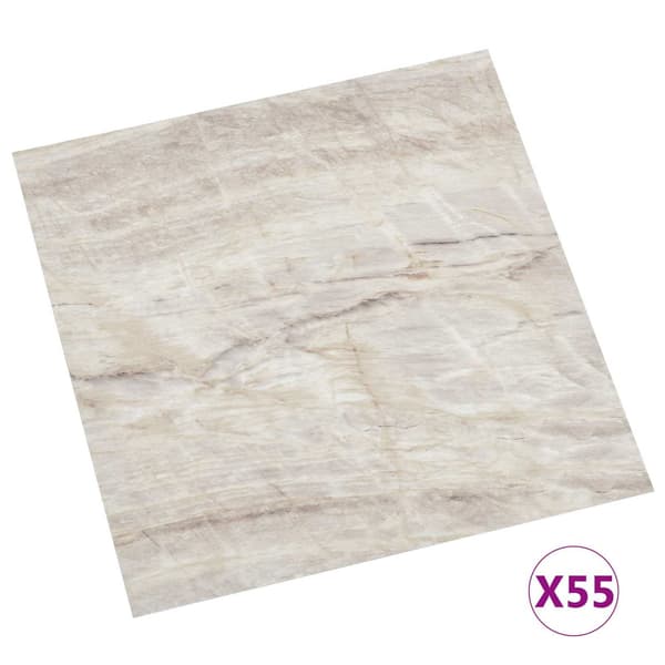 Golvplankor 55 pcs Beige 5,11 m² PVC
