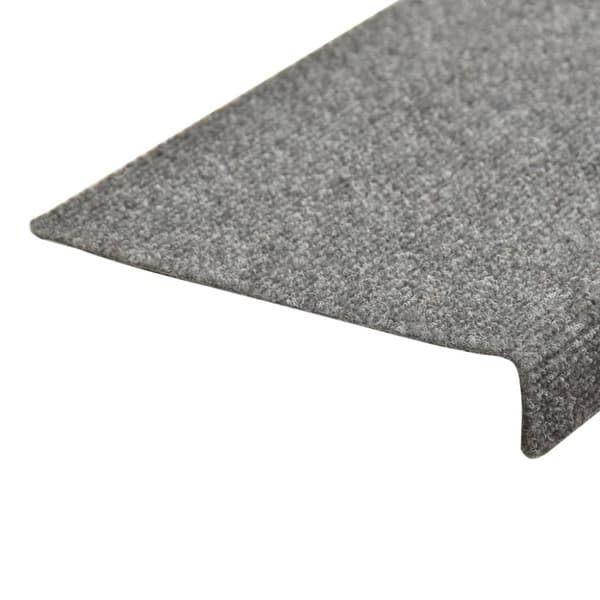 Trappmattor självhäftande 5 st 65x21x4 cm ljusgrå rektangulär kant
