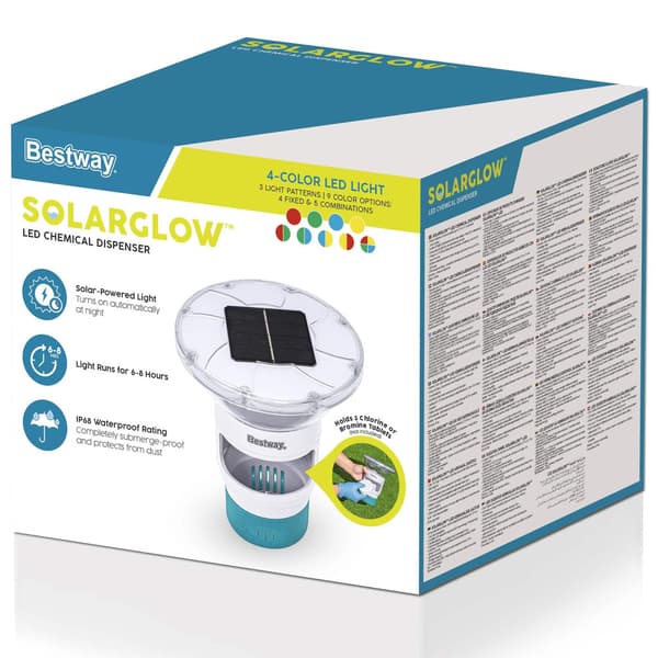 Bestway Flytande solarlampa Vit Ø 7,6 cm PC och ABS