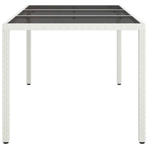 Trädgårdsbord Vit 150 x 90 x 75 cm konstrotting
