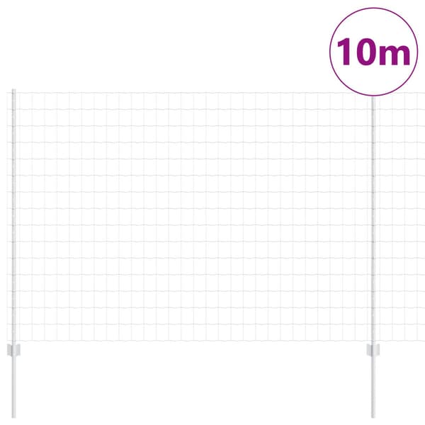 Stängsel med stolpe Silver 1,5 x 10 m Stål