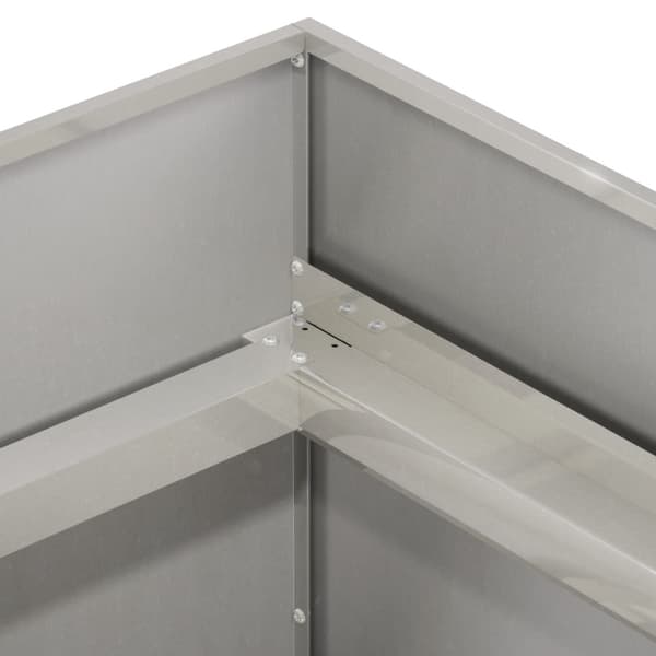 Trädgårdsplanterare Silver 120 x 40 x 60 cm Rostfritt stål