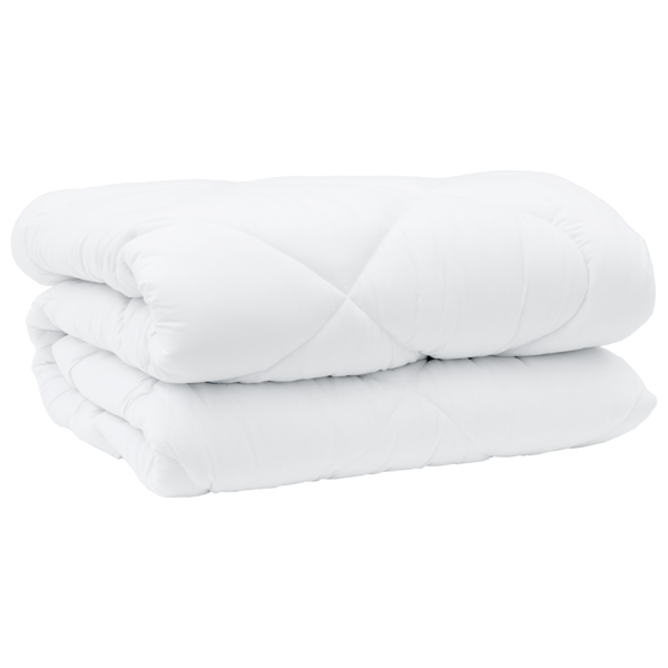 Duntäcke med Kuddar 3 pcs Vit Mikrofiber och Dunfjäder