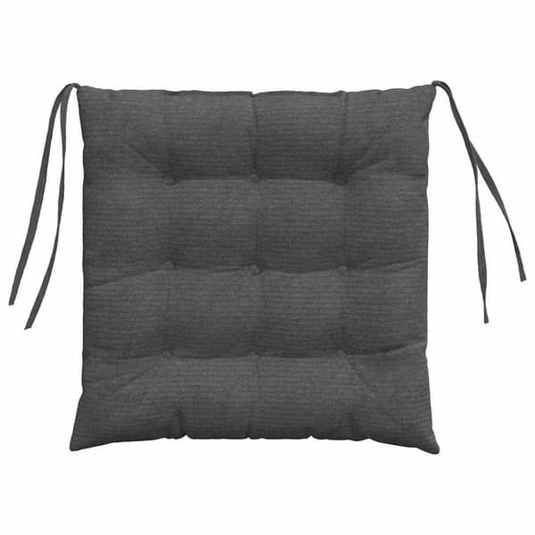 Sittkuddar 4 pcs Mörkgrå 40 x 40 x 6 cm Kordread tyg