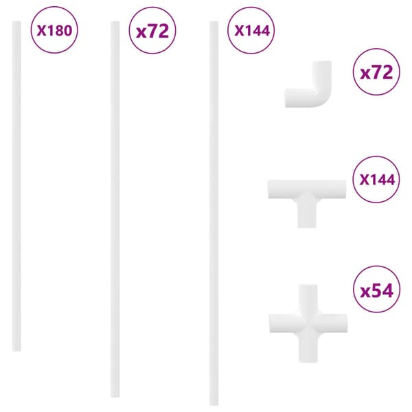 PVC Rör 29 pcs Vit PP och PE