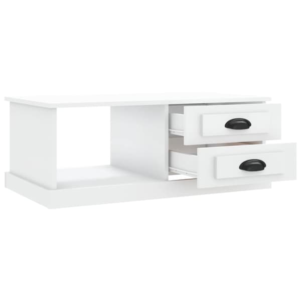 Soffbord vit 90x50x35 cm konstruerat trä