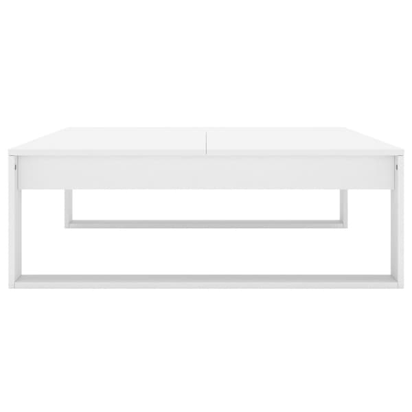 Soffbord vit 100x100x35 cm konstruerat trä