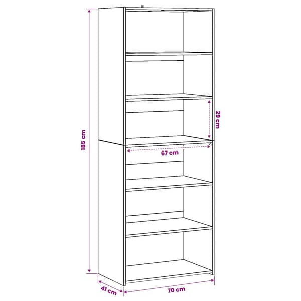Sideboard Ekträ 70 x 41 x 185 cm Konstruerat trä