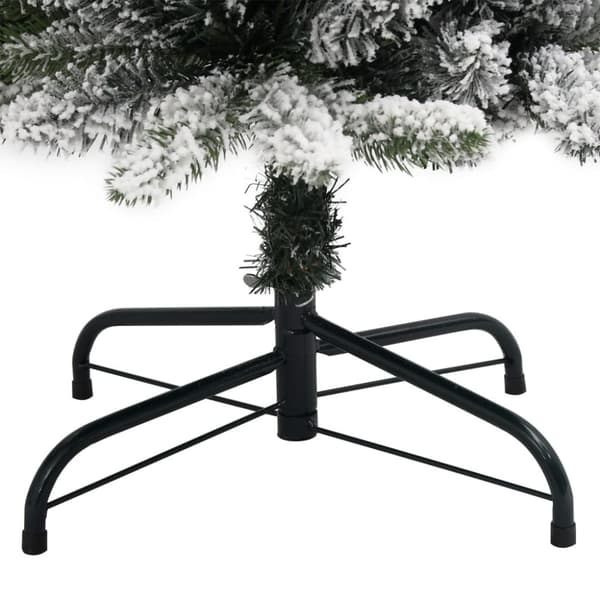 Plastgran med 150 LEDs och snö 120 cm