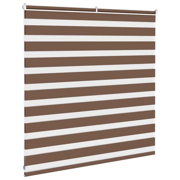 Rullgardin zebra brun 150x100 cm tyg bredd 145,9 cm polyester