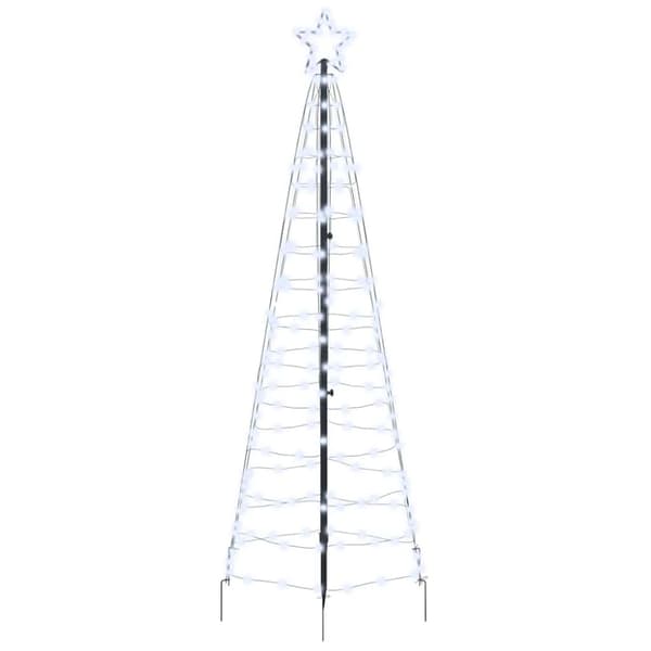LED Julgran 250 cm 390 LED-lampor Kallvit Stål Kallvit