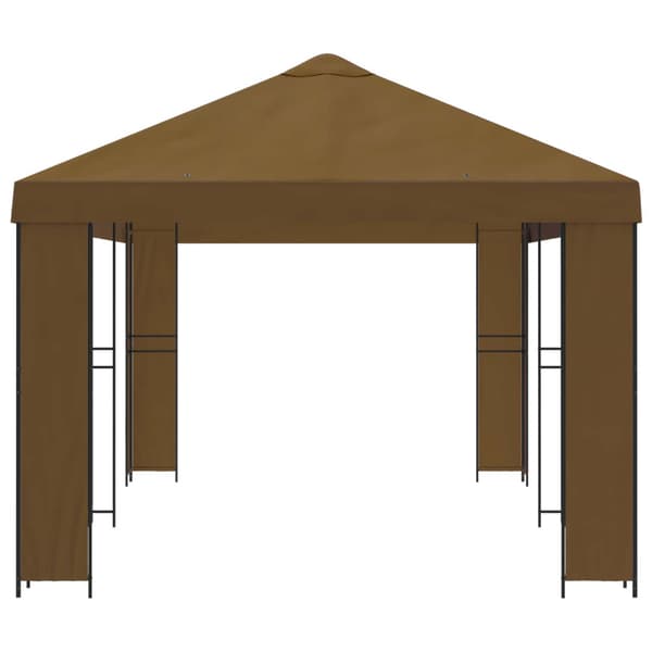 Trädgårdsgazebo 6 x 3 m Taupe Polyester och Stål 190