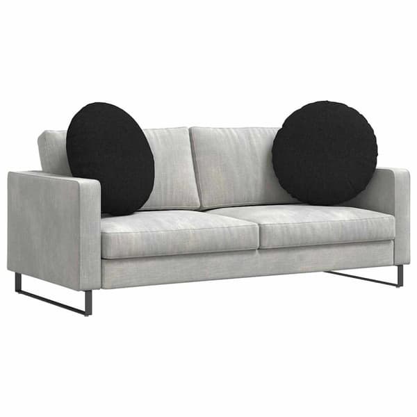 Sittkuddar 2 pcs Svart Ø80 x 29 cm tyg