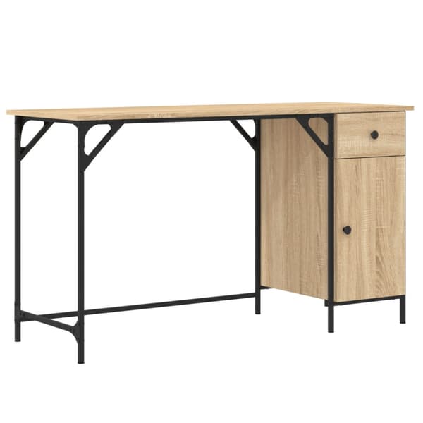 Datorskrivbord sonoma-ek 131x48x75 cm konstruerat trä