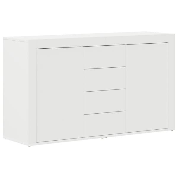 Sideboard med låda Vit 120 x 36 x 69 cm Konstruerat trä