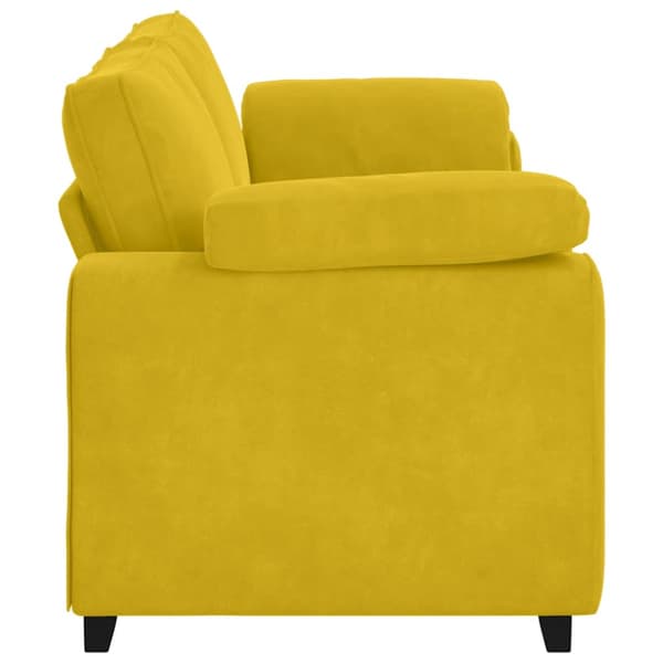 3-sitssoffa gul 220x77x82 cm sammet