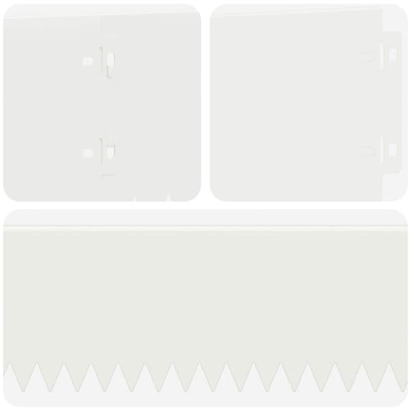 Kant för gräsmatta 30 pcs 103 x 15 cm Stål Vit