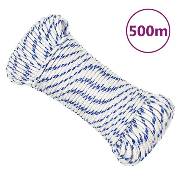 Båtlina vit 3 mm 500 m polypropylen