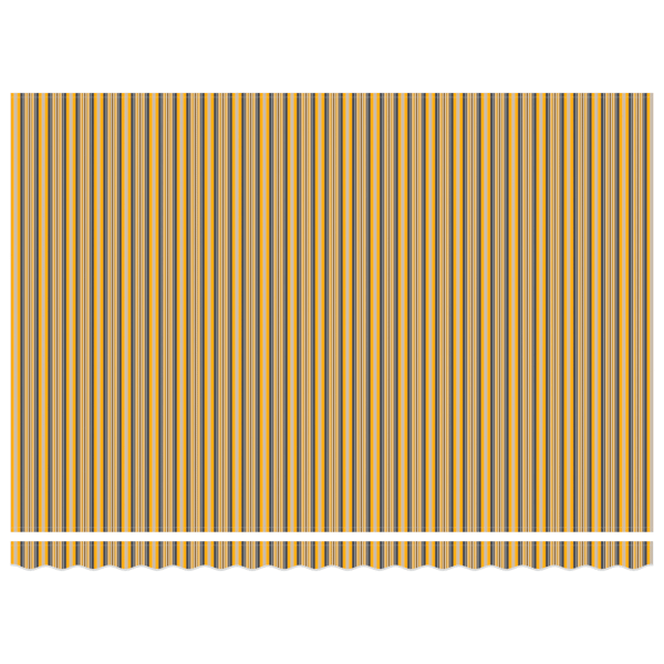 Markisram Gul och Grå 450 × 300 cm Polyester med PU-beläggning