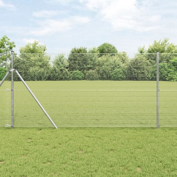 Svetsad Trådstängsel med 13 Inlägg 1.2x50 m Galvaniserad Stål