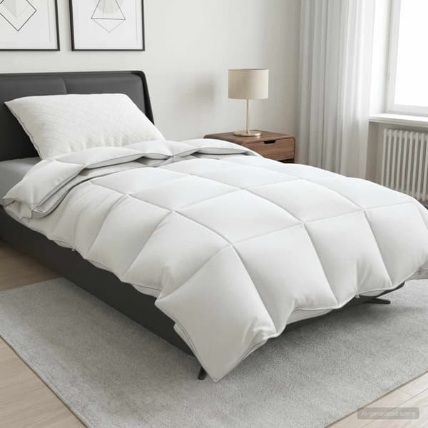90% Gåsdun Täcke Set FULDA 2 st 137 x 200 cm Alla årstider Vit