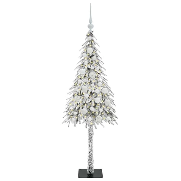 Julgran med 150 LED-lampor med stativ Vit 120 cm PE och Stål