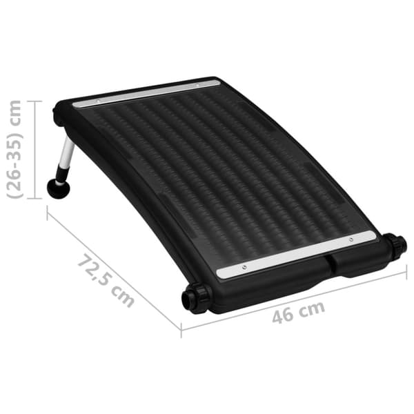 Välvd solpanel för pool 2 st 72,5x46 cm