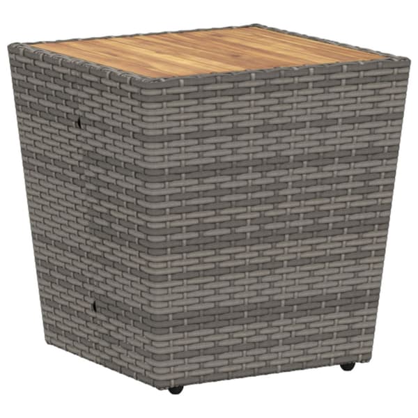 Trädgårds Bistro Set 3 pcs Grå konstrotting
