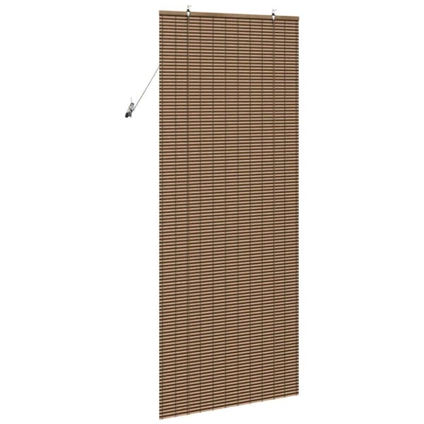 Rullgardin med gardiner Brun 80 x 220 cm Bambu