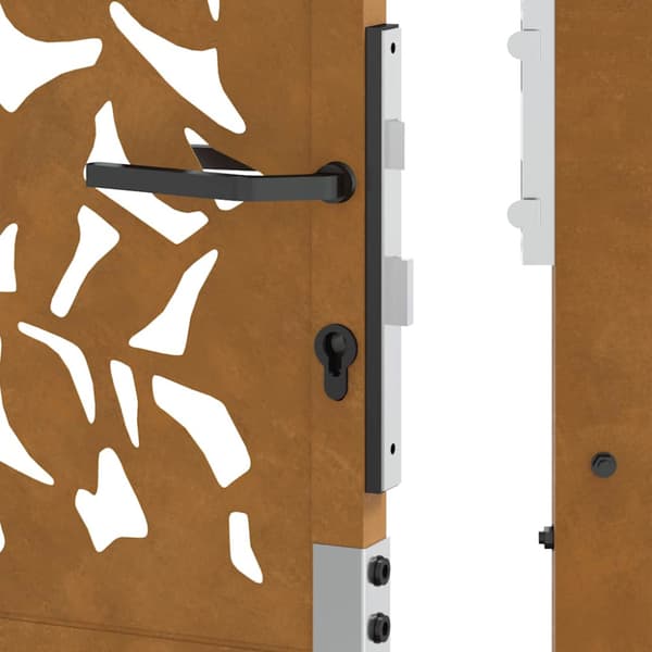 Trädgårdsgrind 100x200 cm väderbeständig stålbladsdesign